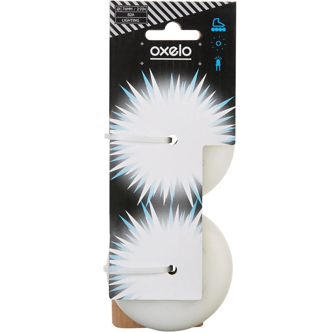 2 Ruedas Patines Con Luz Oxelo 76 mm 82A con Rodamientos - Image 3