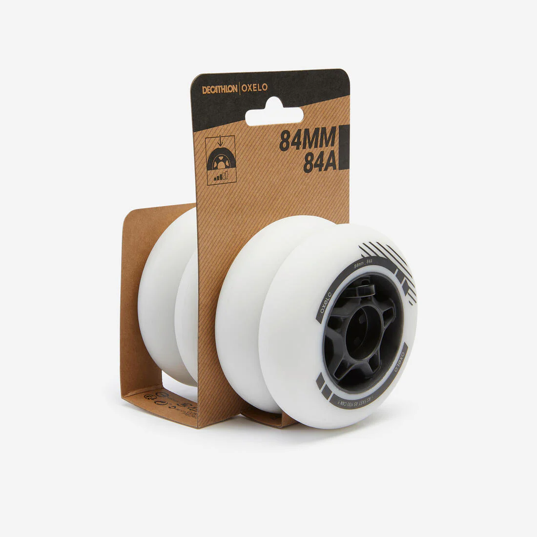 4 Ruedas Patín en Línea Fitness 84 mm 84A Blanco