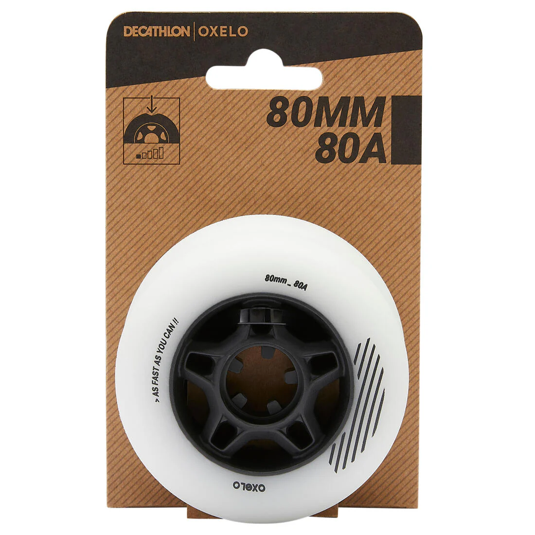 4 Ruedas Patines Oxelo Fit Blanco 80 mm 80 A - Image 3