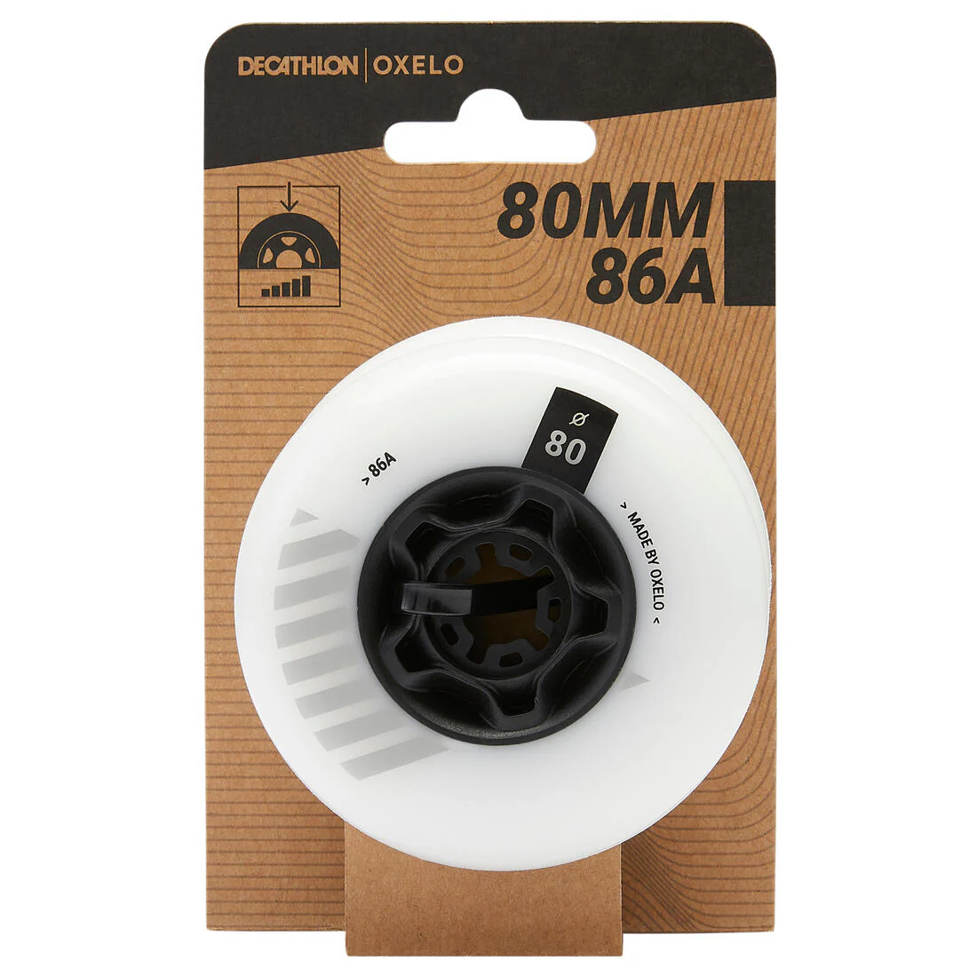 4 Ruedas Patines Oxelo Freeride Blanco 80 mm 86 A
