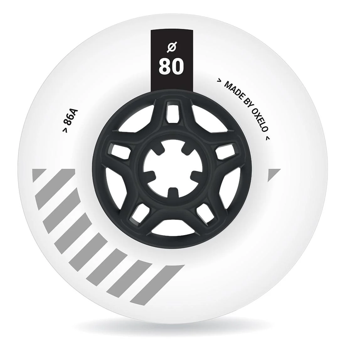 4 Ruedas Patines Oxelo Freeride Blanco 80 mm 86 A - Image 3