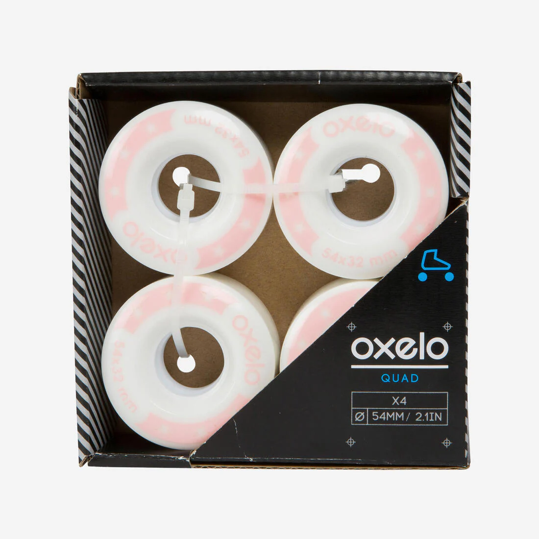 4 Ruedas Roller Quad Artístico Blanco 54 mm 85 A