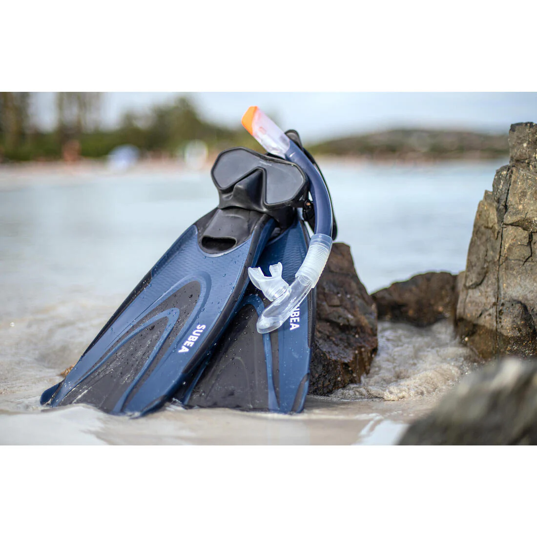 Aletas Submarinismo FF 500 Soft Negro Azul - Image 6