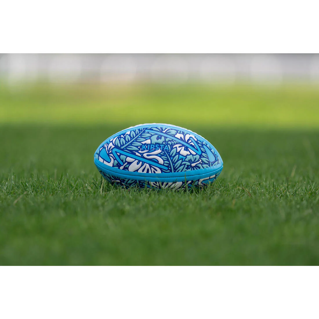 Balón de rugby talla 2 mini, azul, blanco - Image 9