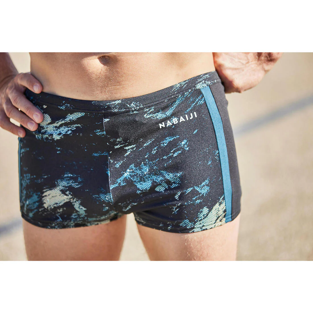 Bañador Hombre natación bóxer negro azul petróleo - Image 16