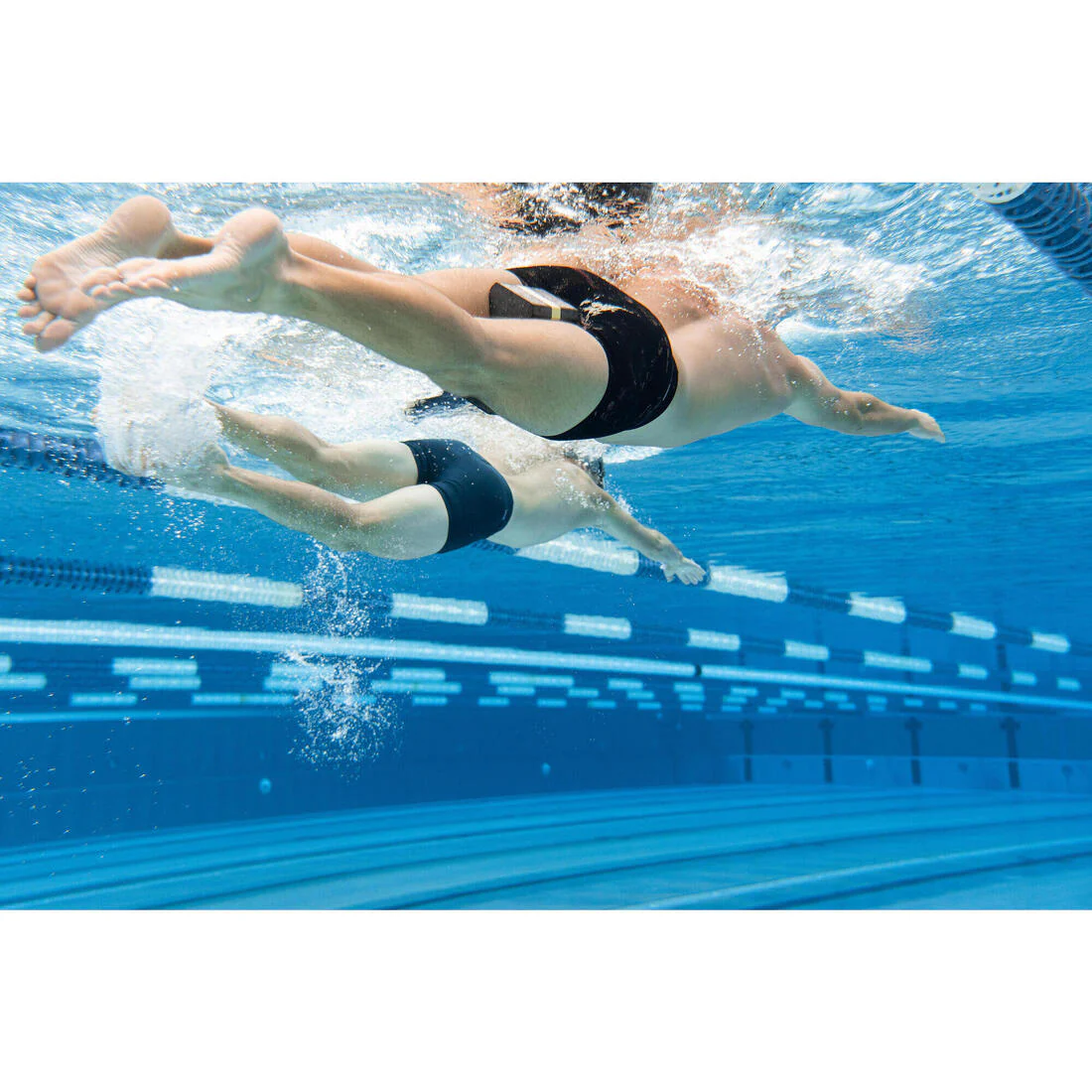 Bañador Hombre natación bóxer negro azul petróleo - Image 17