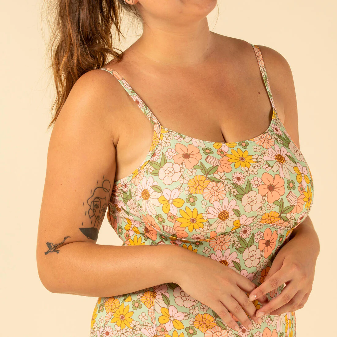Bañador Mujer tirantes finos y espalda X/U flores. Disponible talla grande - Image 5