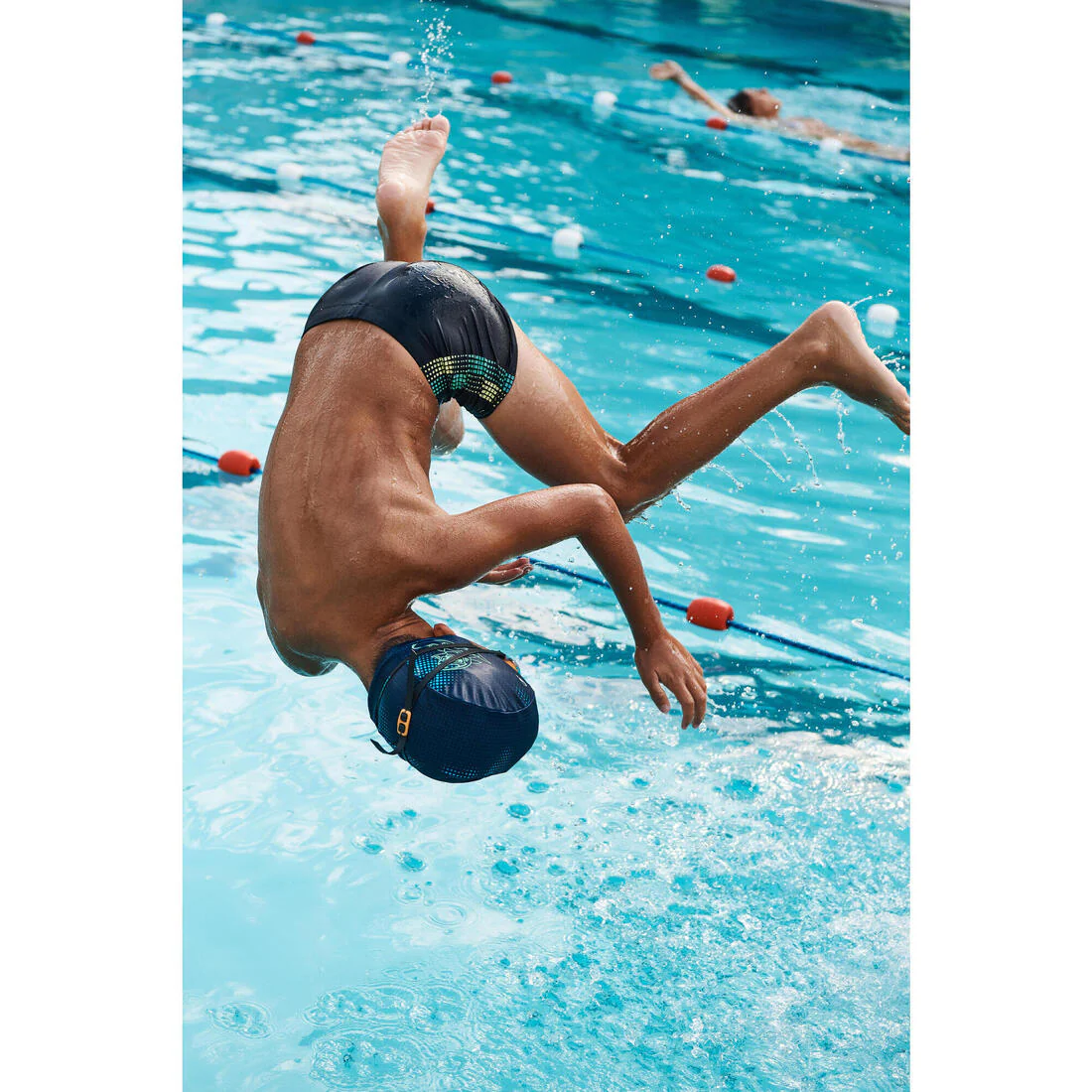 Bañador Niño Adolescente Bóxer Natación Fiti Azul Amarillo - Image 11
