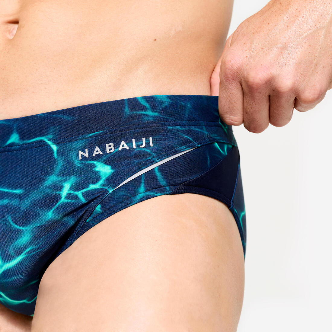 Bañador Slip Natación Hombre 900 Azul-Verde Tiare - Image 6