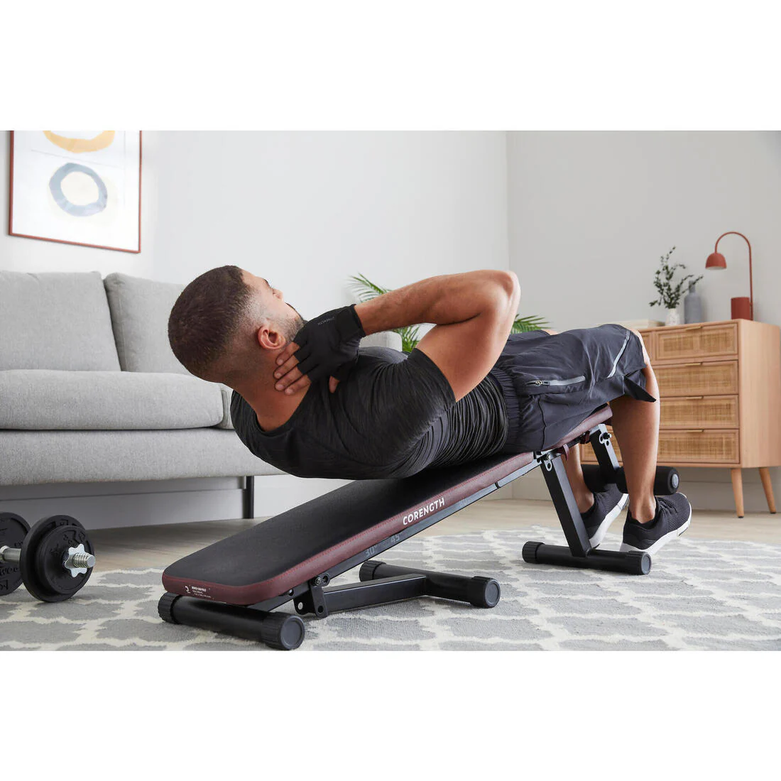 Banco de pesas y abdominales inclinable plegable Decathlon - Image 11