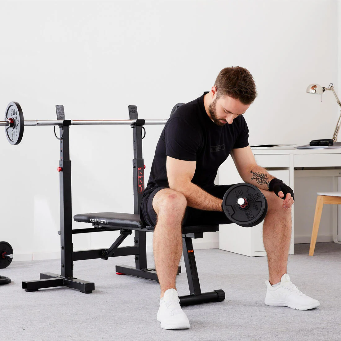 Banco musculación con rack plegable Corength - Image 13