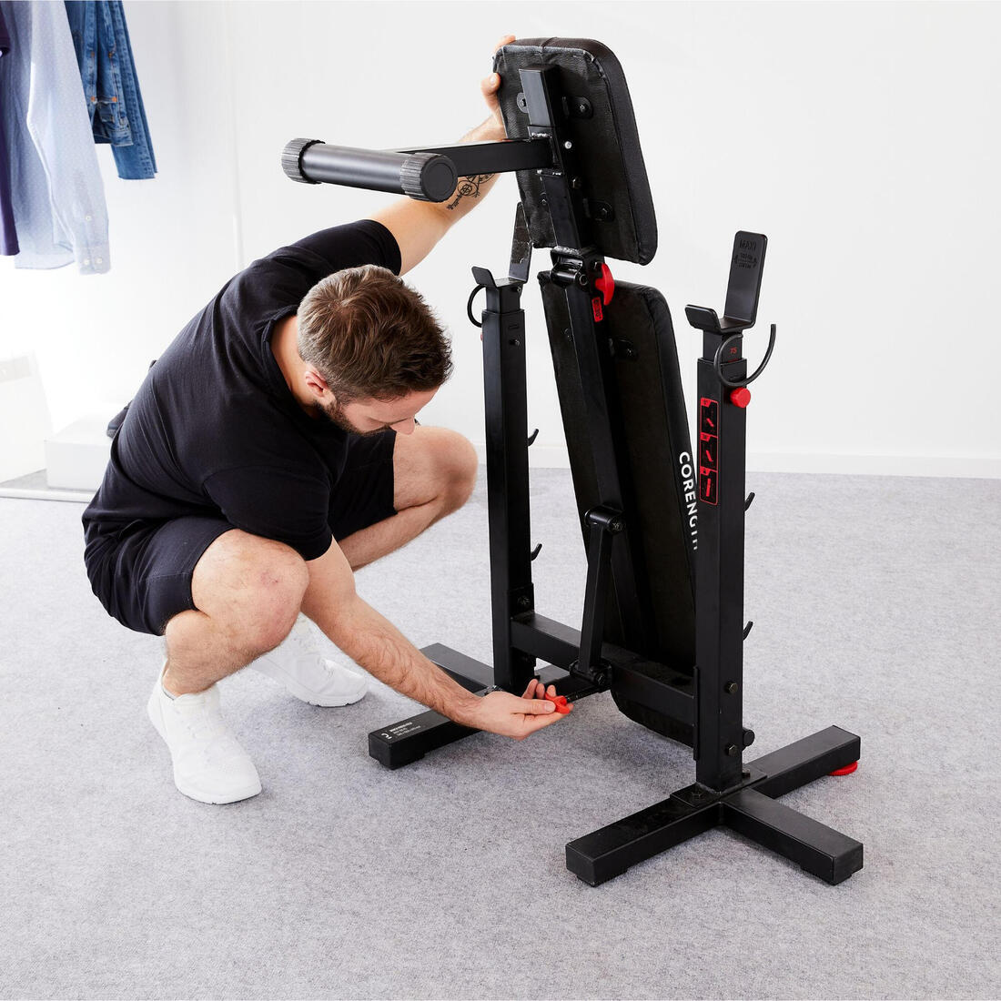 Banco musculación con rack plegable Corength - Image 17
