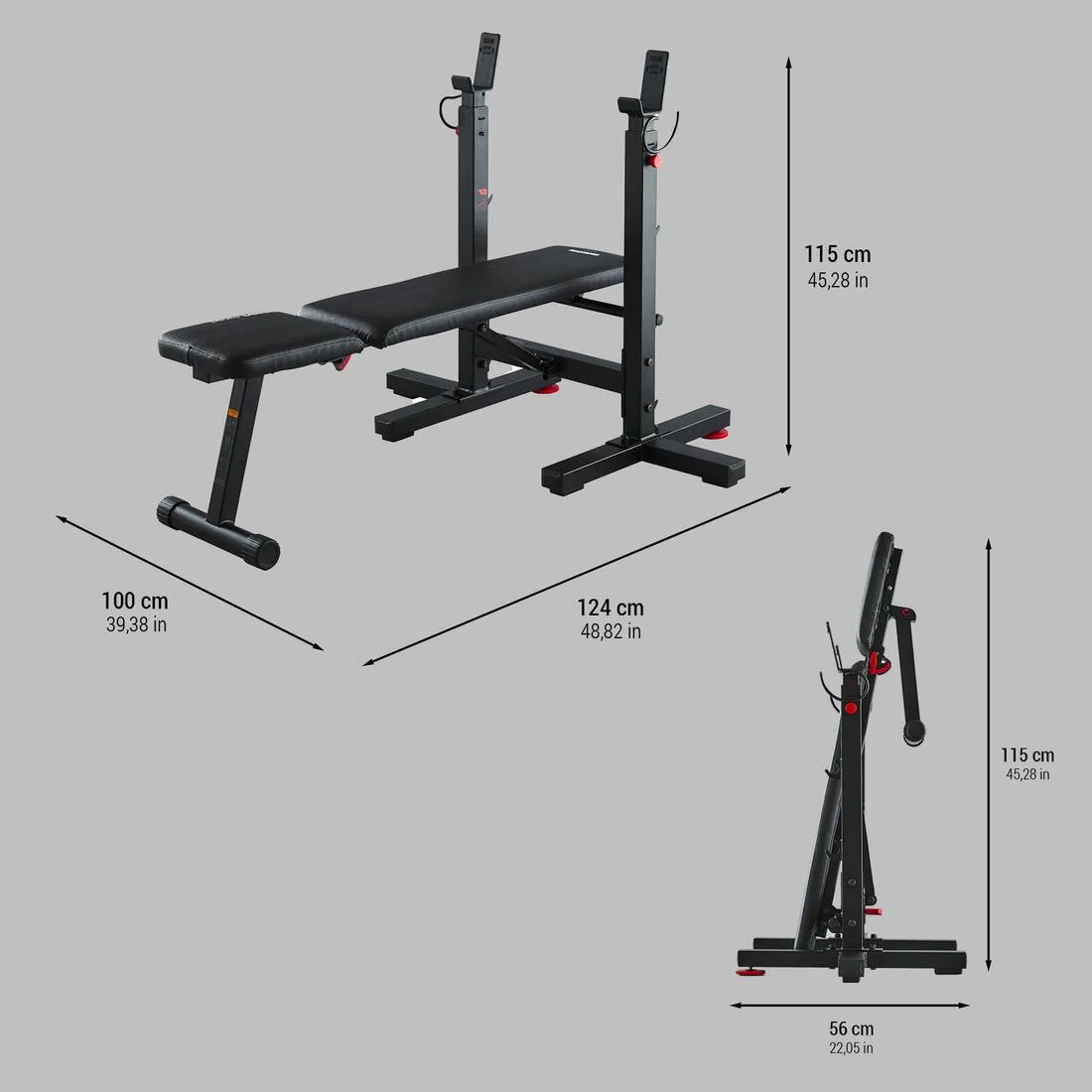Banco musculación con rack plegable Corength - Image 2