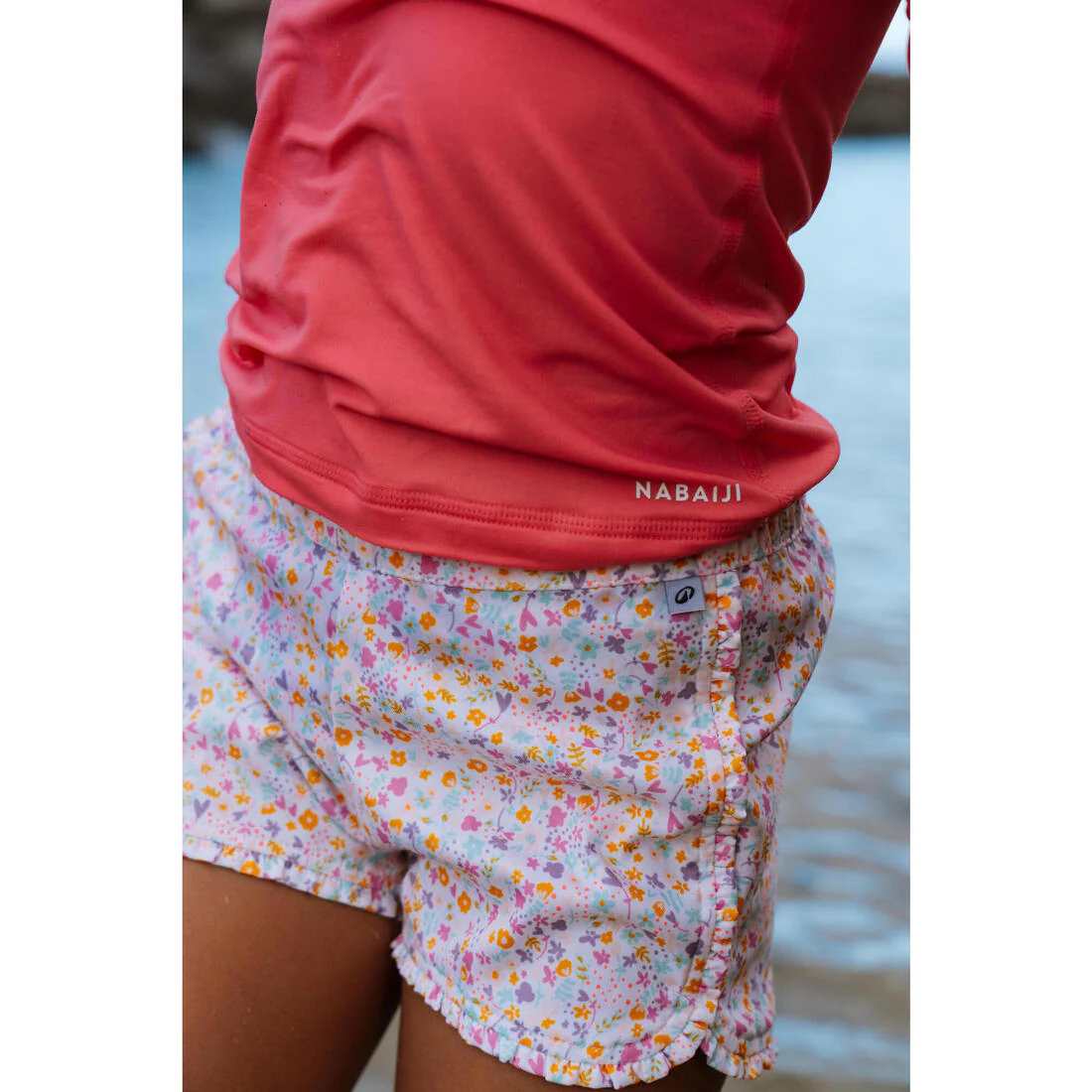 Bermudas Bebés/Niños Blanco-Rosa Estampado Flores - Image 6