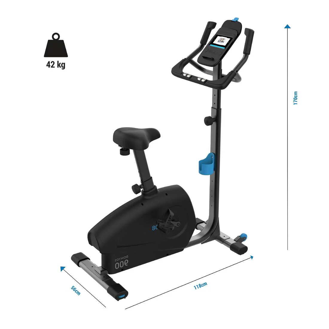 Bicicleta Estática 900 Autoalimentada Conectada Aplicaciones Entrenamiento - Image 3