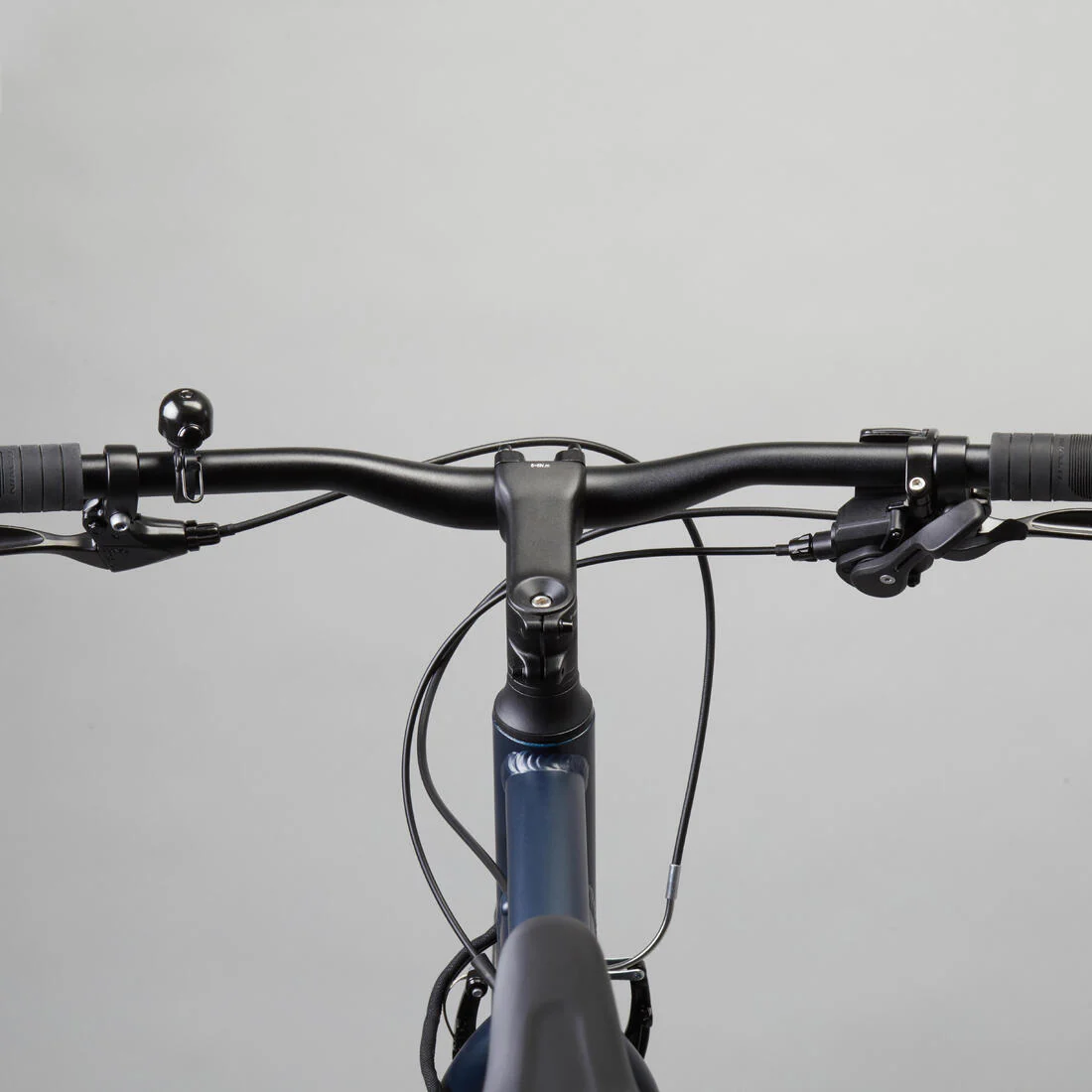 Bicicleta urbana larga distancia aluminio cuadro alto Elops 500 LD azul grisaceo - Image 20