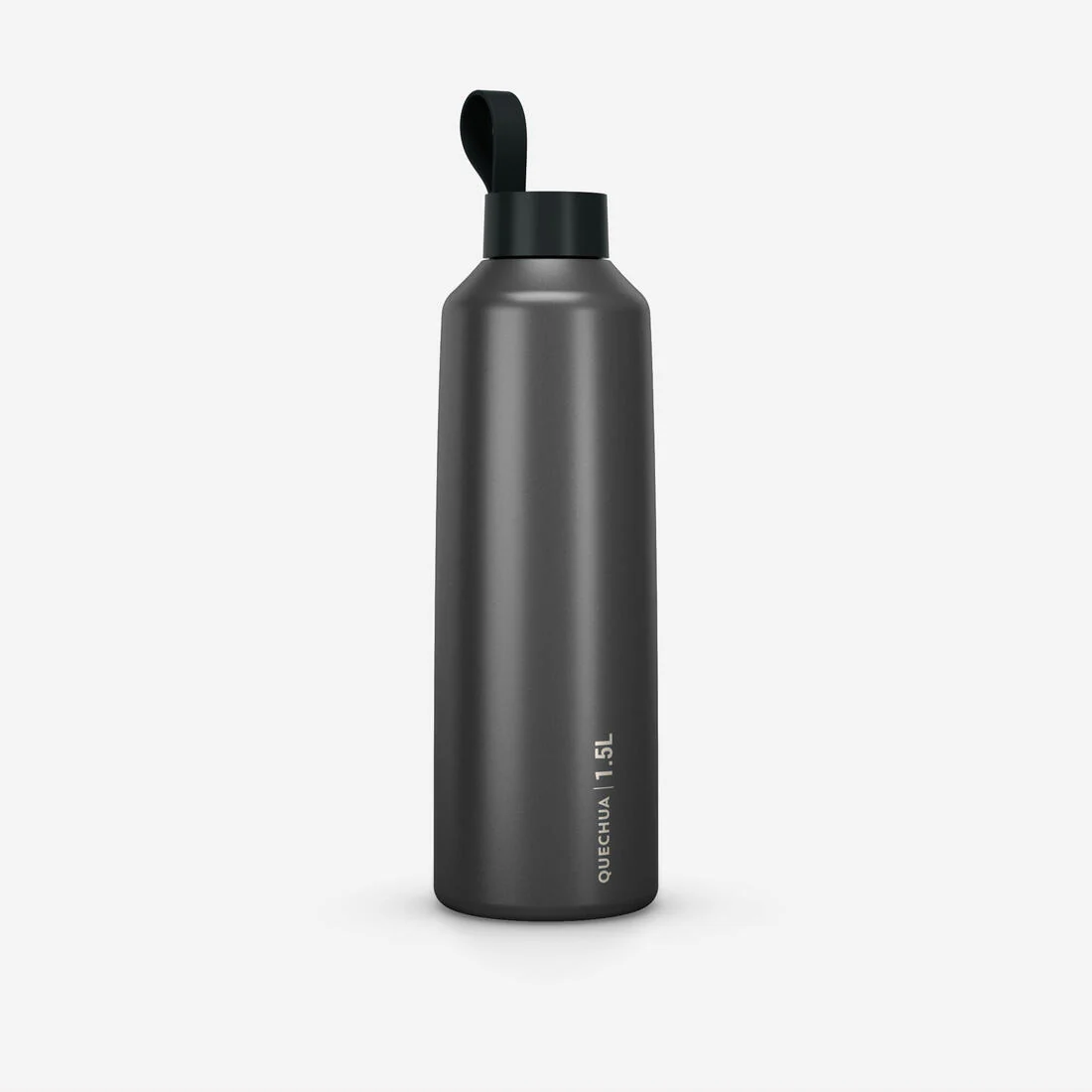 Bidón 100 inox 1,5L con tapón de rosca para senderismo gris