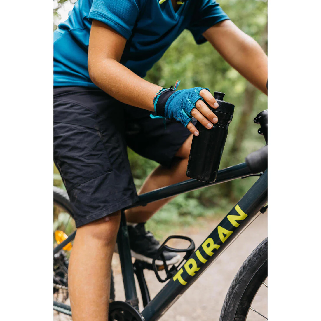 Bidón ciclismo niños infantil Btwin 500 negro coral 380 ml - Image 8