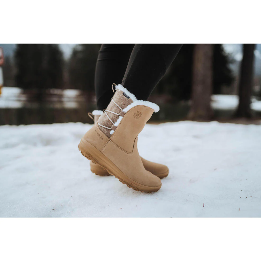 Botas de nieve y apreski impermeables de piel Mujer Quechua SH500 - Image 12