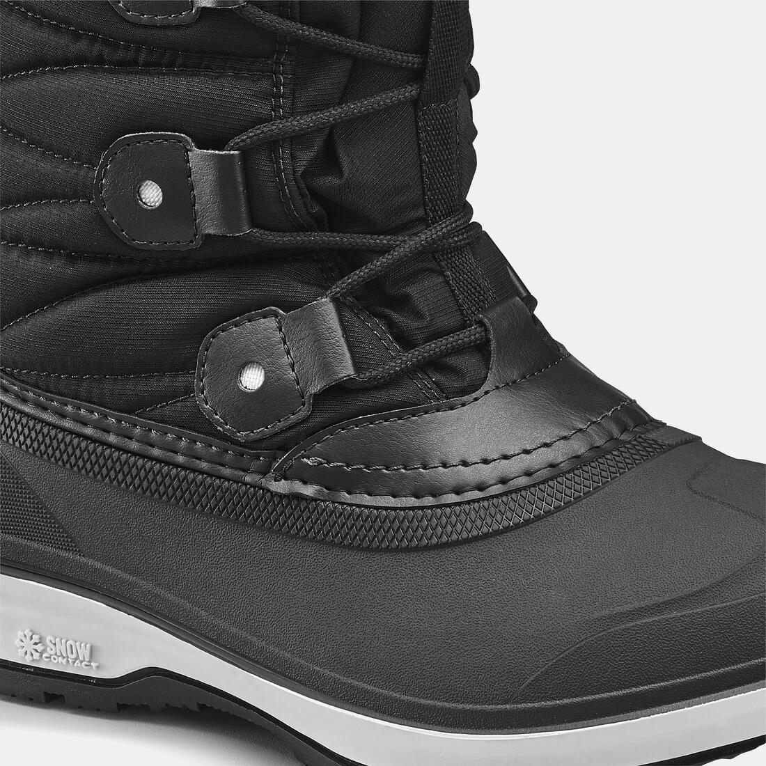 Botas de senderismo nieve cálidas e impermeables mujer, NH500 negro - Image 5