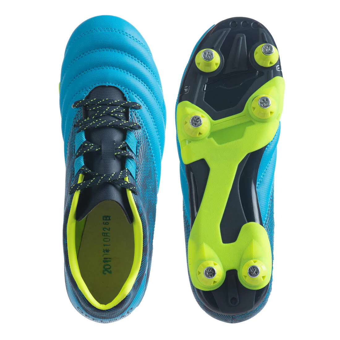 BOTAS RUGBY TACOS FIJOS TERRENOS SECOS R500 NIÑOS azul - Image 6