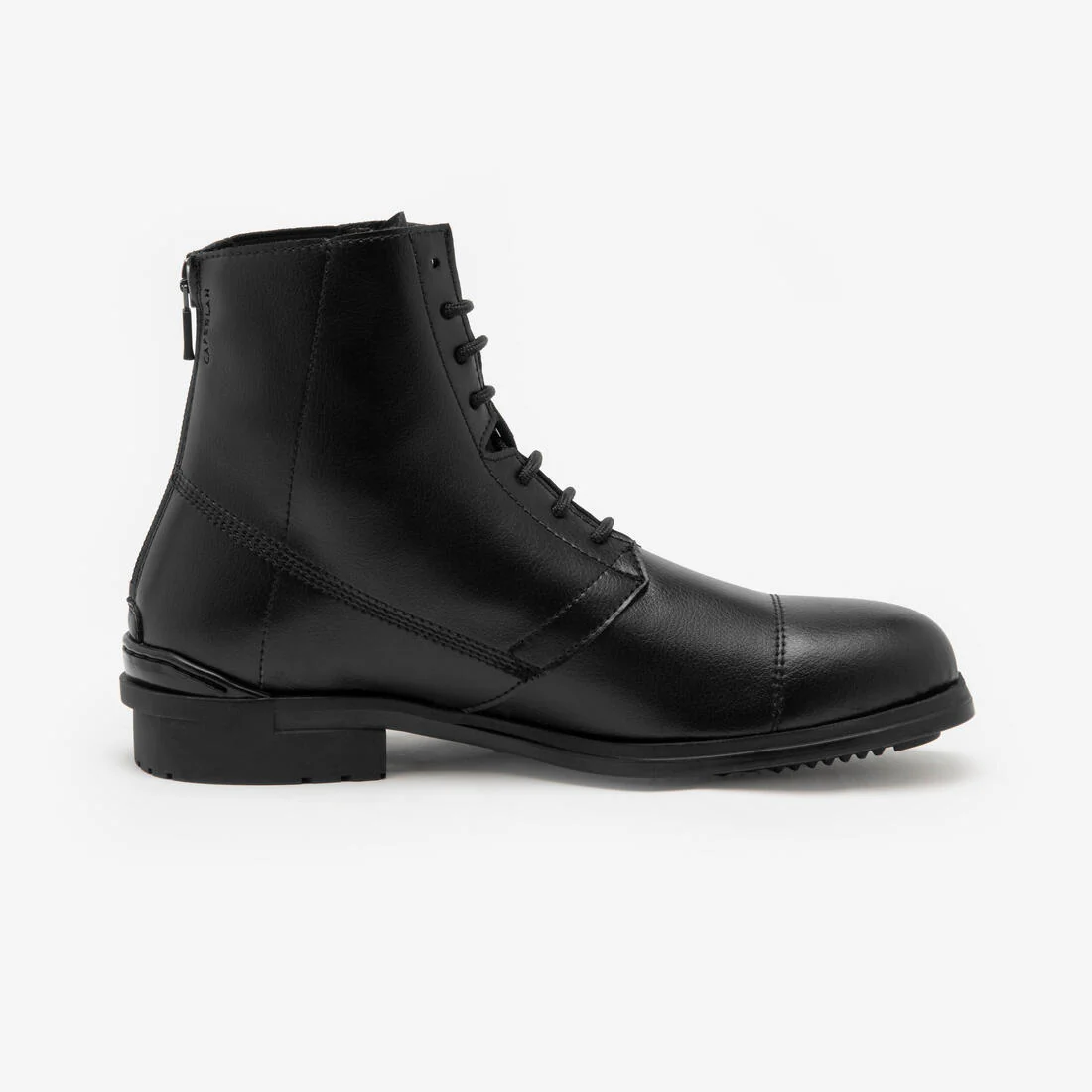 Botines Equitación 500 Negro Cordones Piel Sintética - Image 5