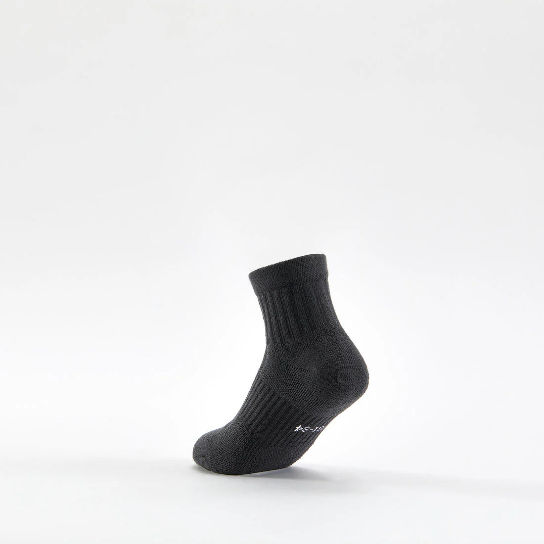 Calcetines altos de tenis Niños Pack de 3 Artengo RS 500 negro gris - Image 5
