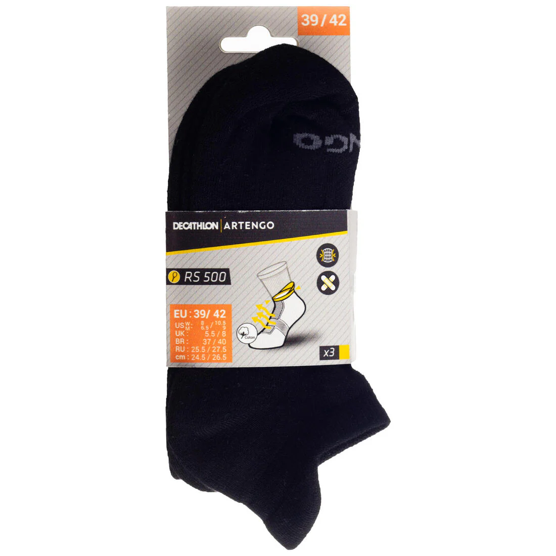 Calcetines cortos de tenis Pack de 3 Artengo RS 500 - Image 14