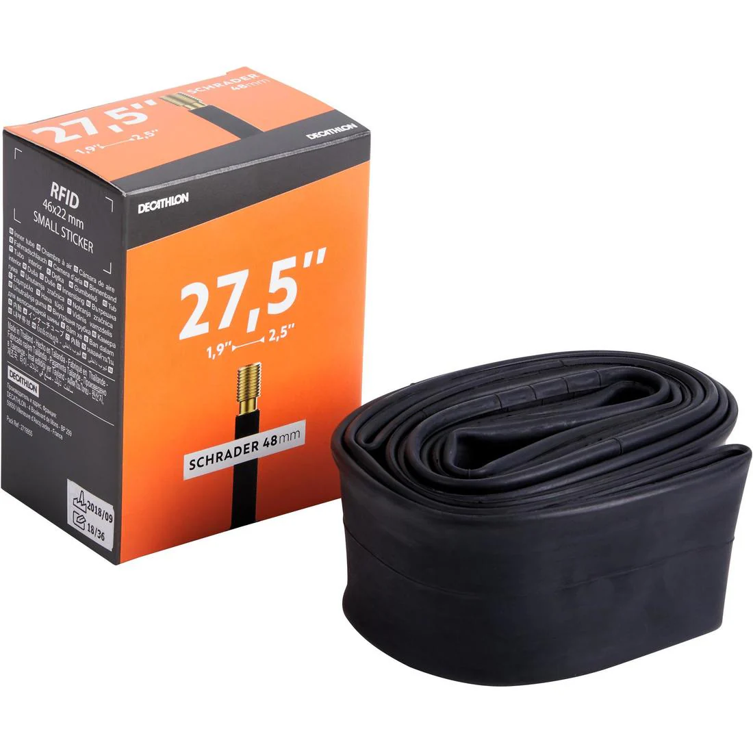 Cámara de aire bicicleta 27,5x1,9/ 2,5 válvula Schrader 48 mm - Image 3