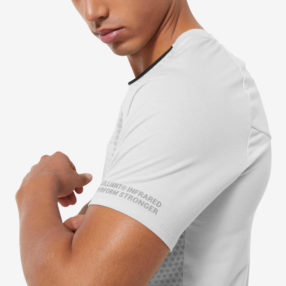 Camiseta manga corta Cross Training con tecnología Celliant Hombre gris - Image 5