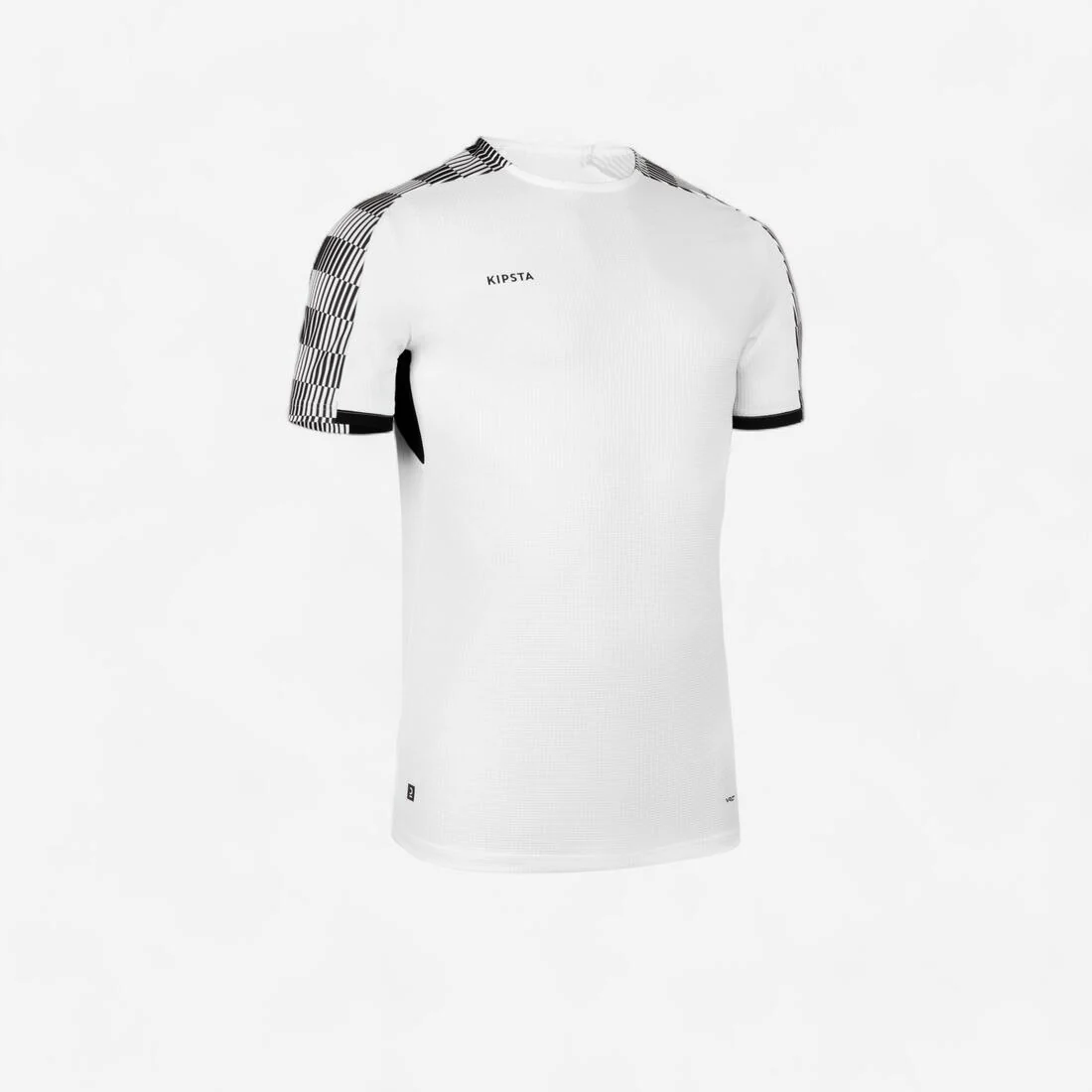 CAMISETA DE FÚTBOL MANGA CORTA VIRALTO CUADRICULADO BLANCO Y NEGRO