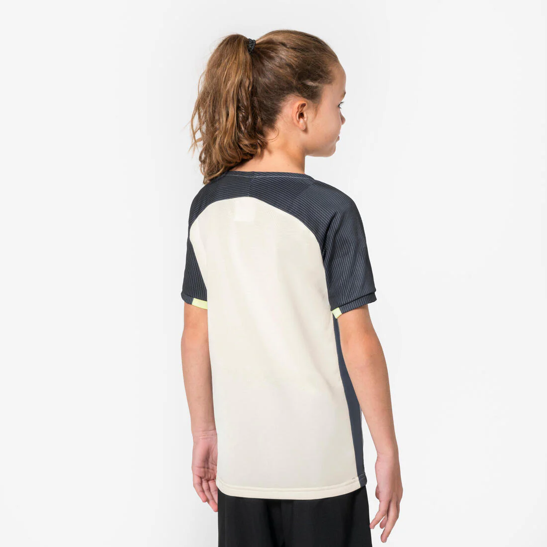 Camiseta de fútbol niño manga corta Viralto JR Dope Gris, Marfil y Amarillo - Image 5