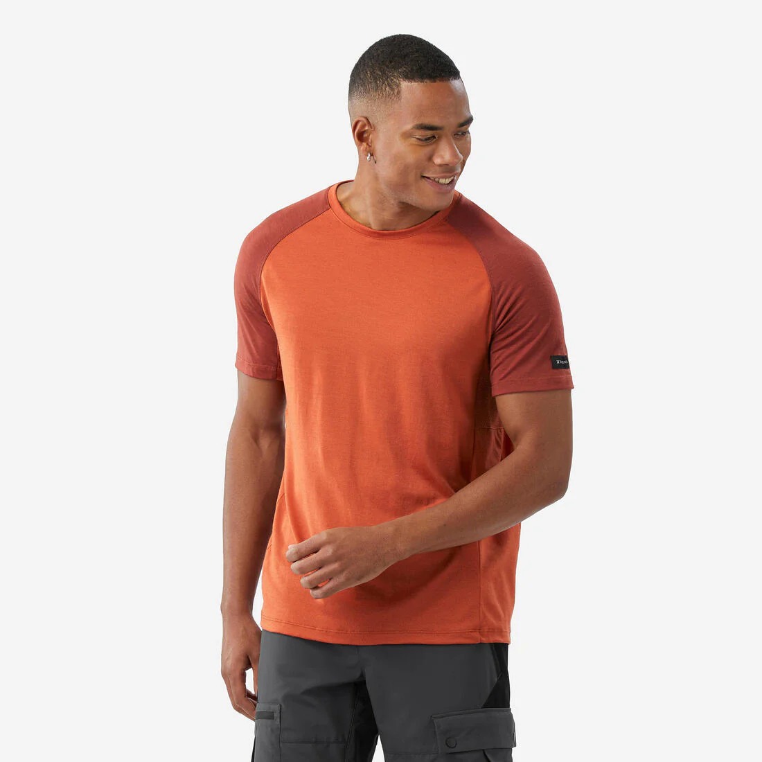 Camiseta de montaña y trekking manga corta lana merino Hombre Forclaz Resist - Image 2