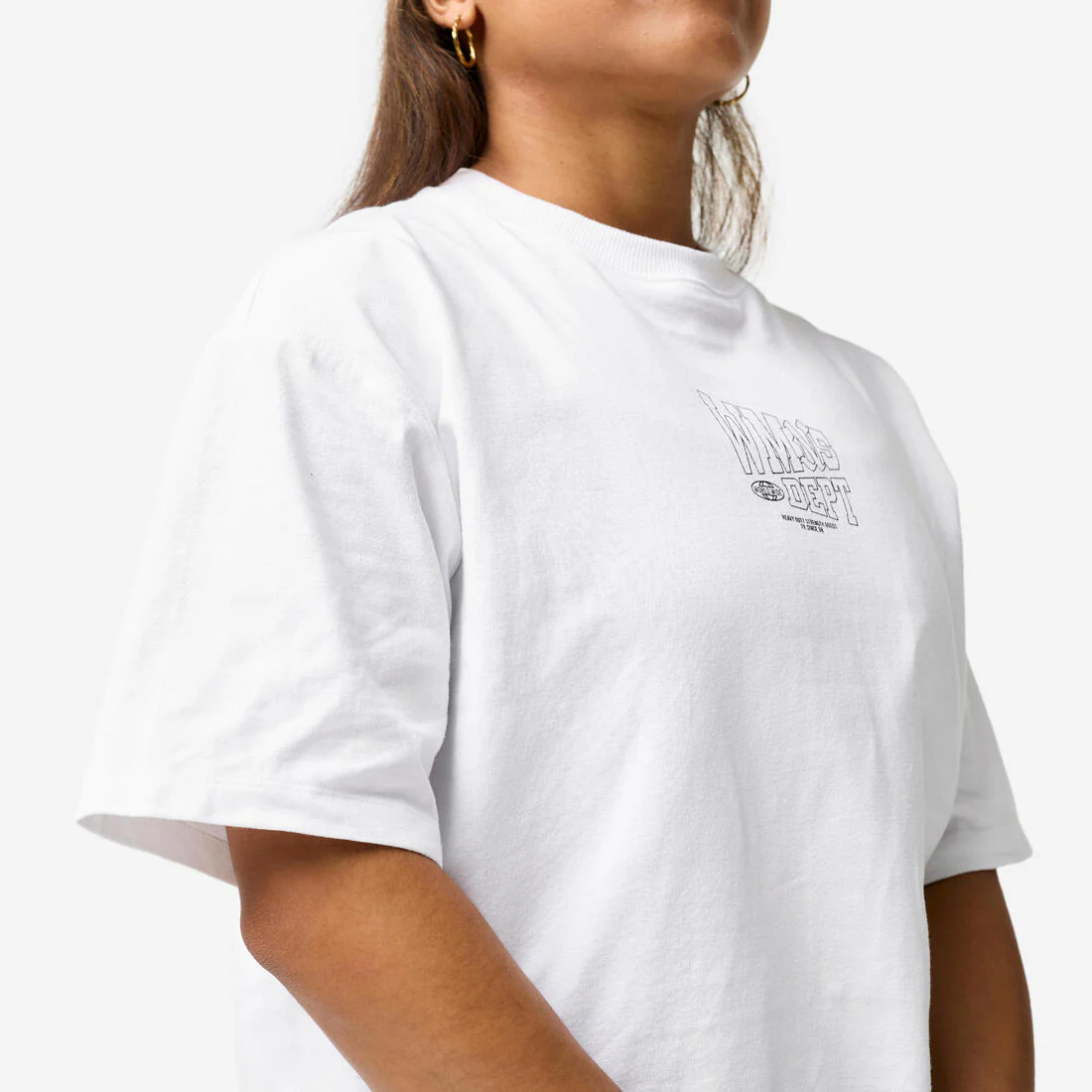 Camiseta Deportiva Mujer Blanco Oversize - Image 6