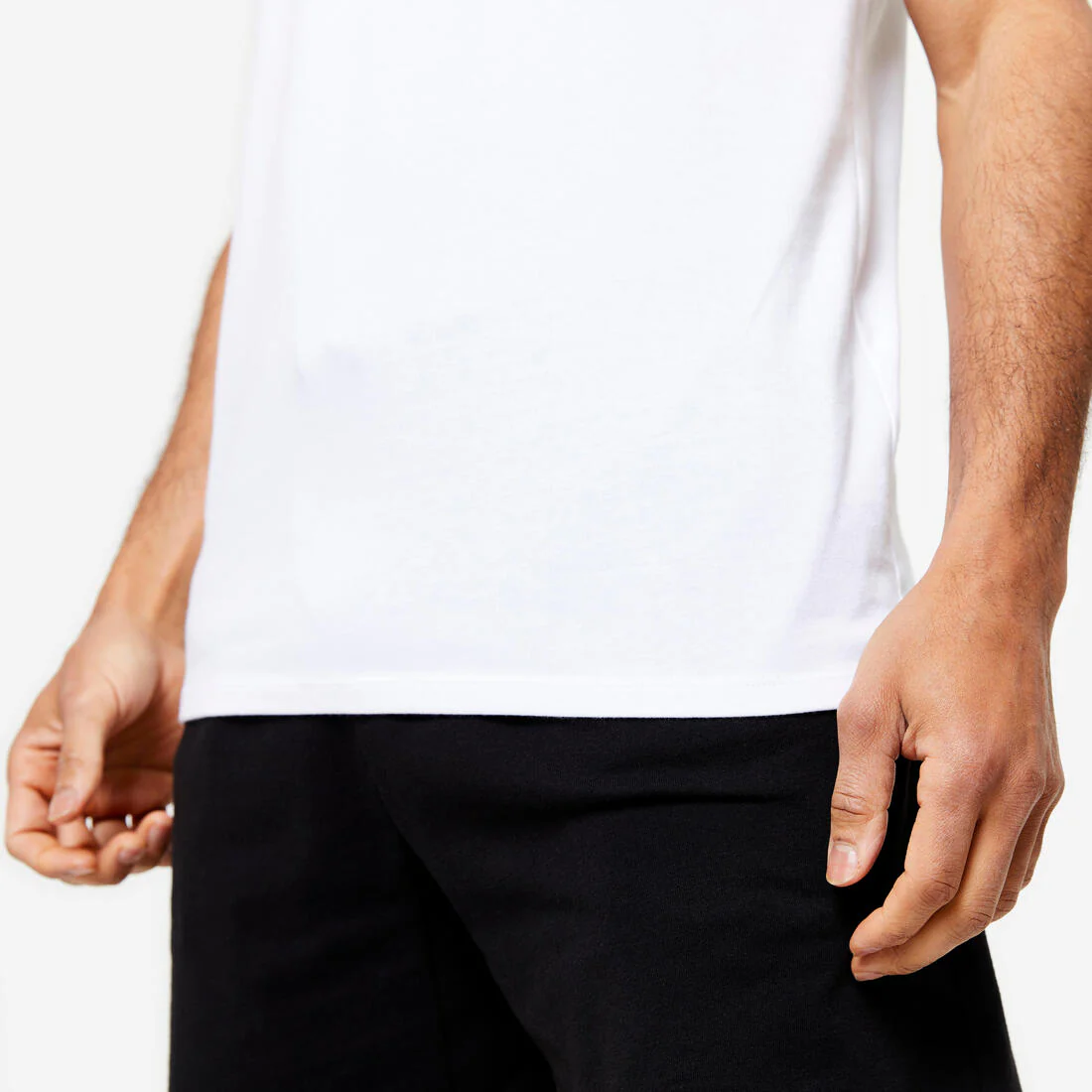 Camiseta Fitness 100 Sportee Hombre Negro Algodón - Image 9