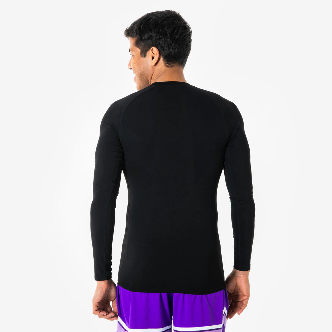 Camiseta interior de baloncesto NBA sin costuras de manga larga hombre/mujer, 900 negro - Image 4