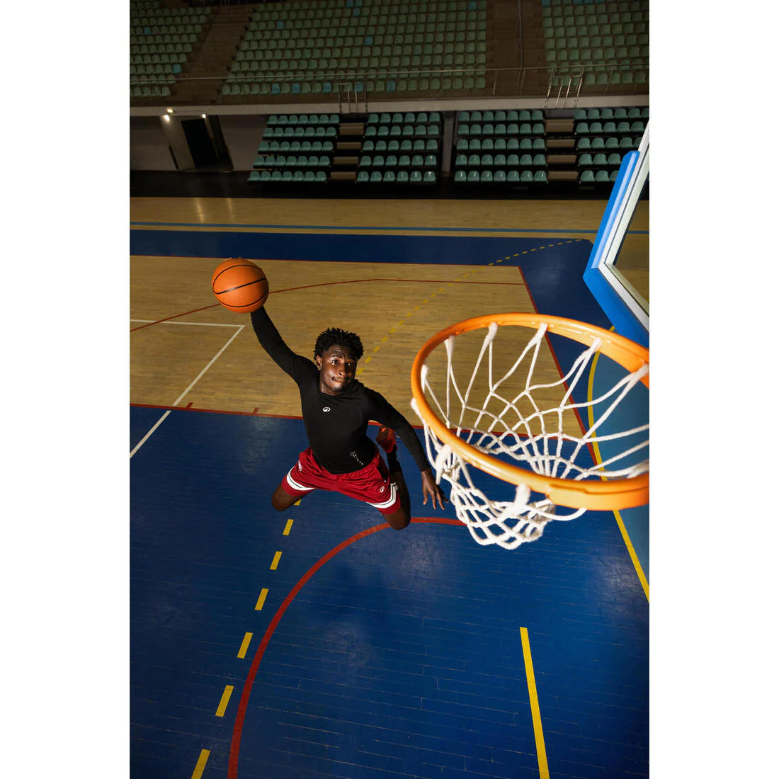 Camiseta interior de baloncesto NBA sin costuras de manga larga hombre/mujer, 900 negro - Image 7