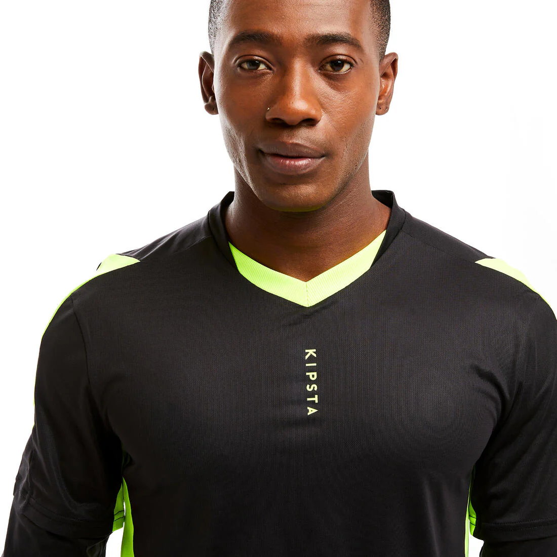 Camiseta portero Fútbol Adulto F500 negra - Image 6