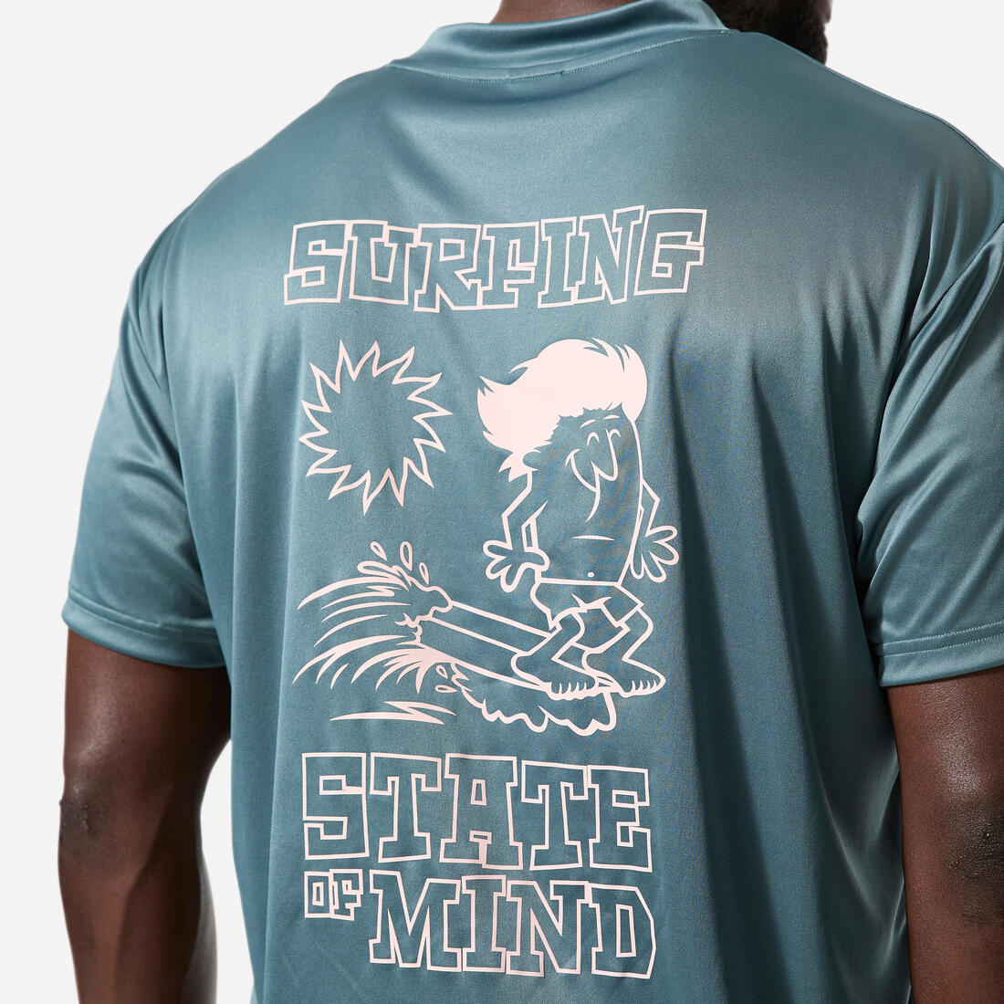 Camiseta protección solar Hombre manga corta UPF 50+ Verde - Image 5