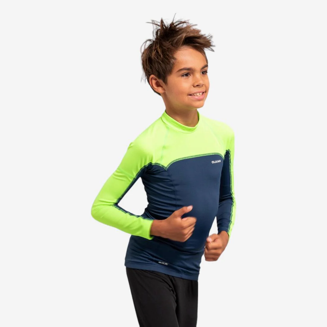 Camiseta protección solar Niños  Manga Larga gris verde