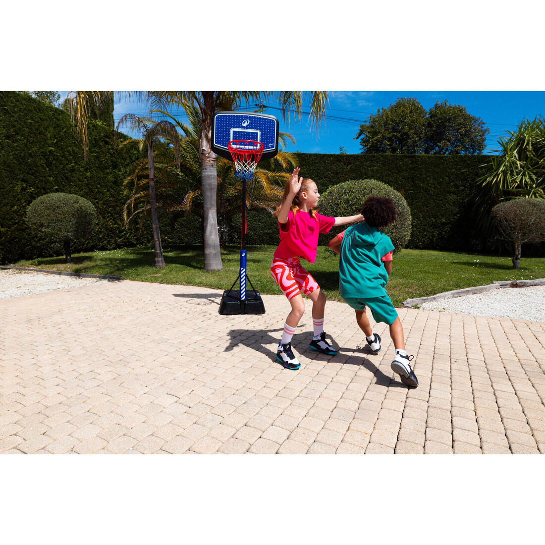Canasta de baloncesto infantil con soporte para mates ajustable hasta 2,20 m, K900 - Image 12