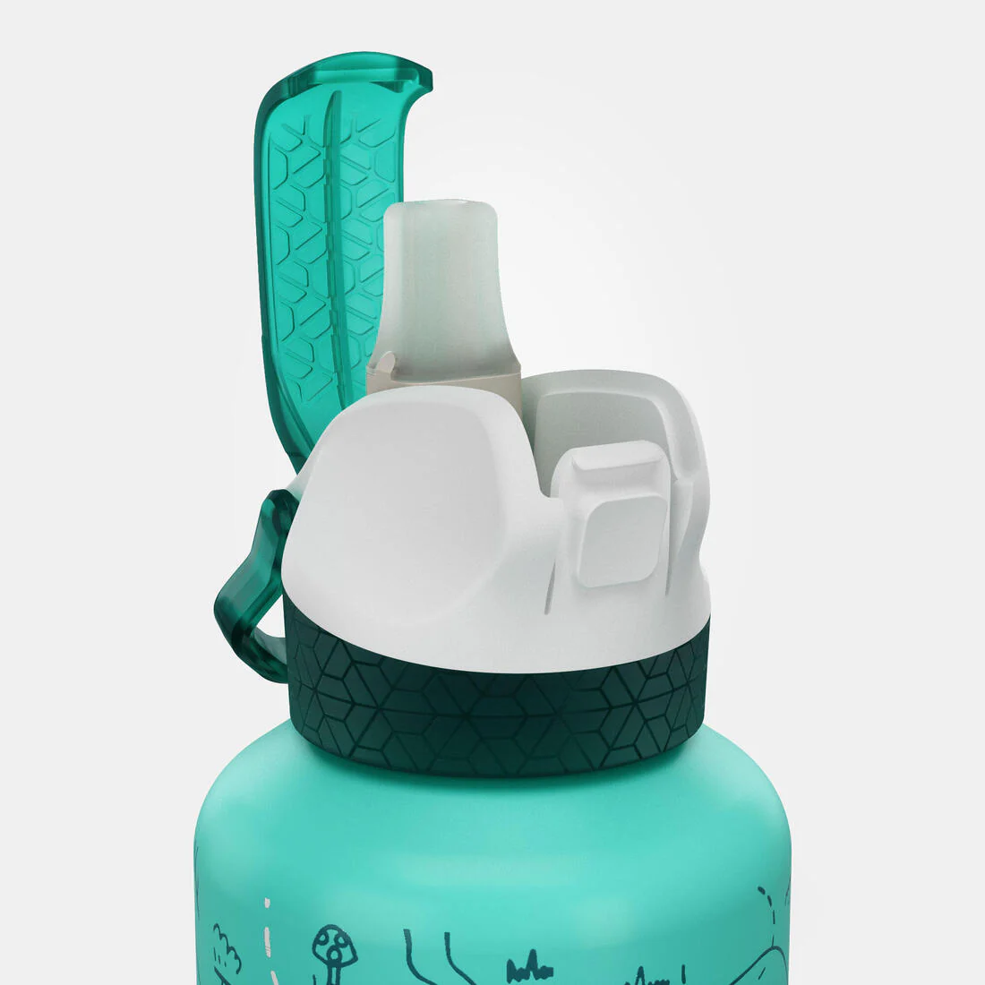 Cantimplora de montaña y trekking apertura rápida y pipeta aluminio 0'6L Quechua - Image 17