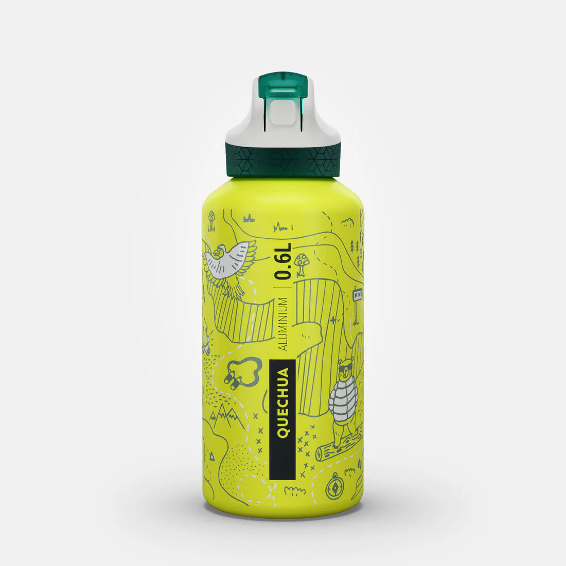 Cantimplora de montaña y trekking apertura rápida y pipeta aluminio 0'6L Quechua - Image 34