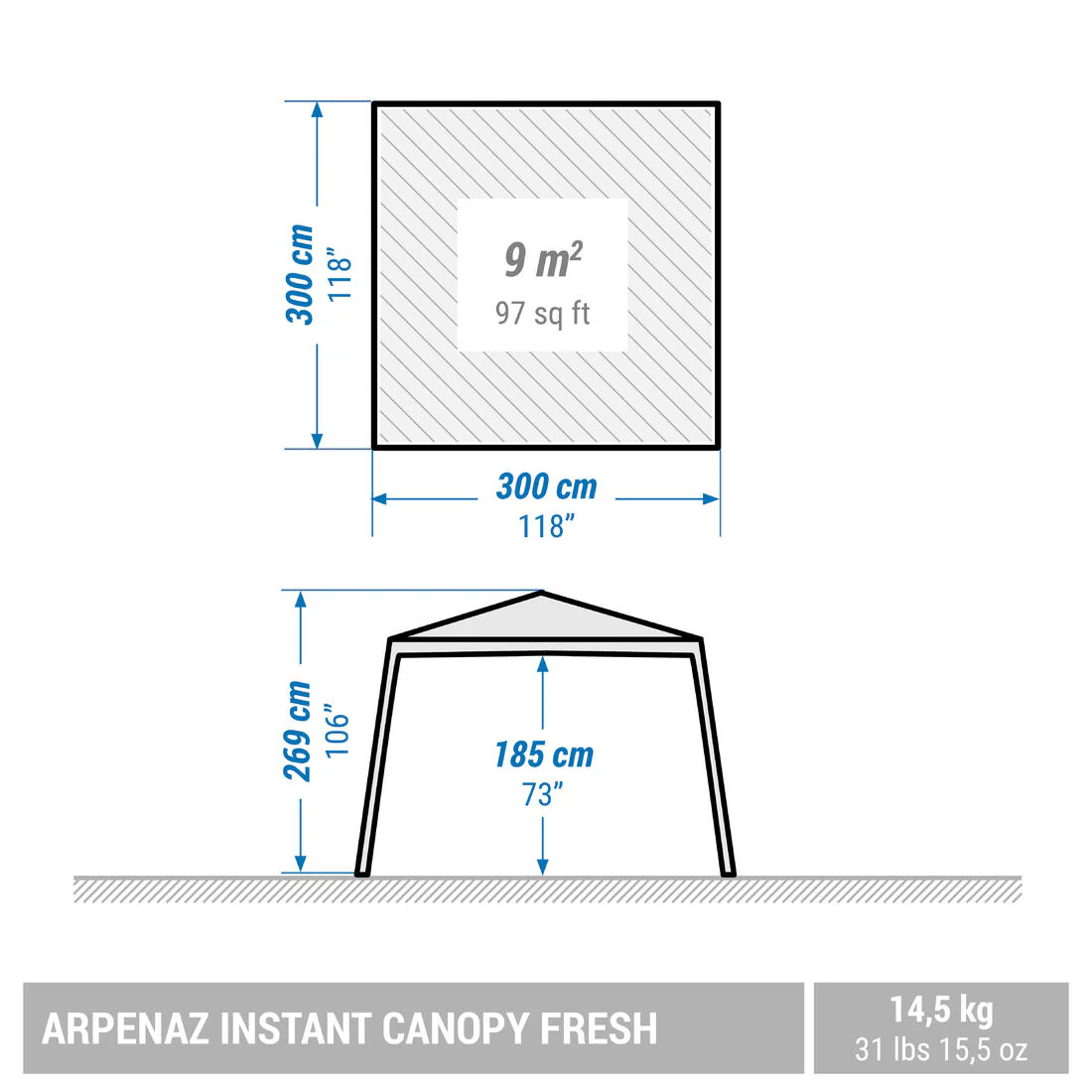 Carpa plegable 8 personas UPF50+ Arpenaz Fresh Instant - Image 4