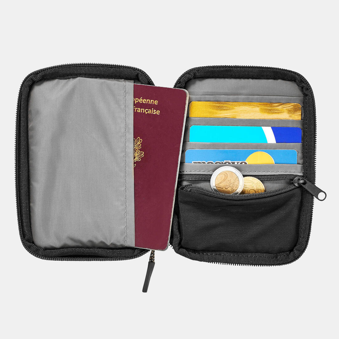 Cartera "Organizer" de trekking viaje  - TRAVEL S Forclaz negro - Image 4