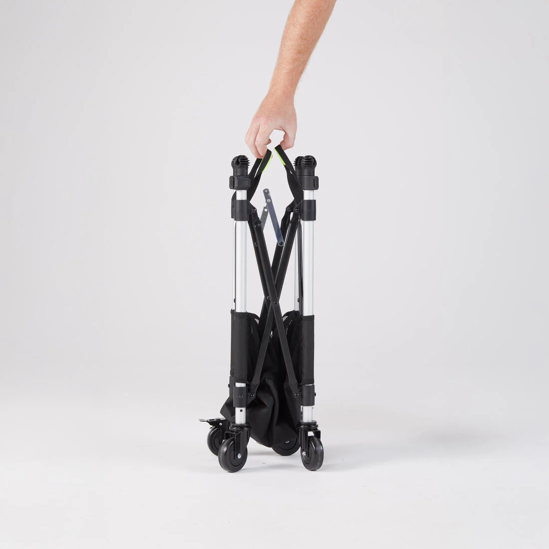 Cesta con ruedas ajustables para pelotas de tenis y pádel, negro - Image 7