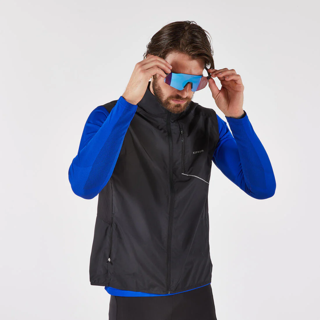 Chaleco cortaviento de running Hombre - KIPRUN Run 500 Negro - Image 4
