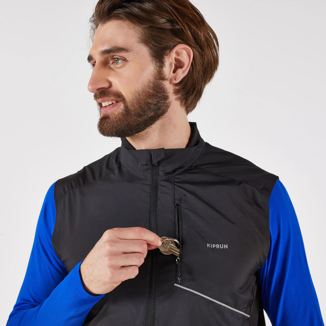 Chaleco cortaviento de running Hombre - KIPRUN Run 500 Negro - Image 6