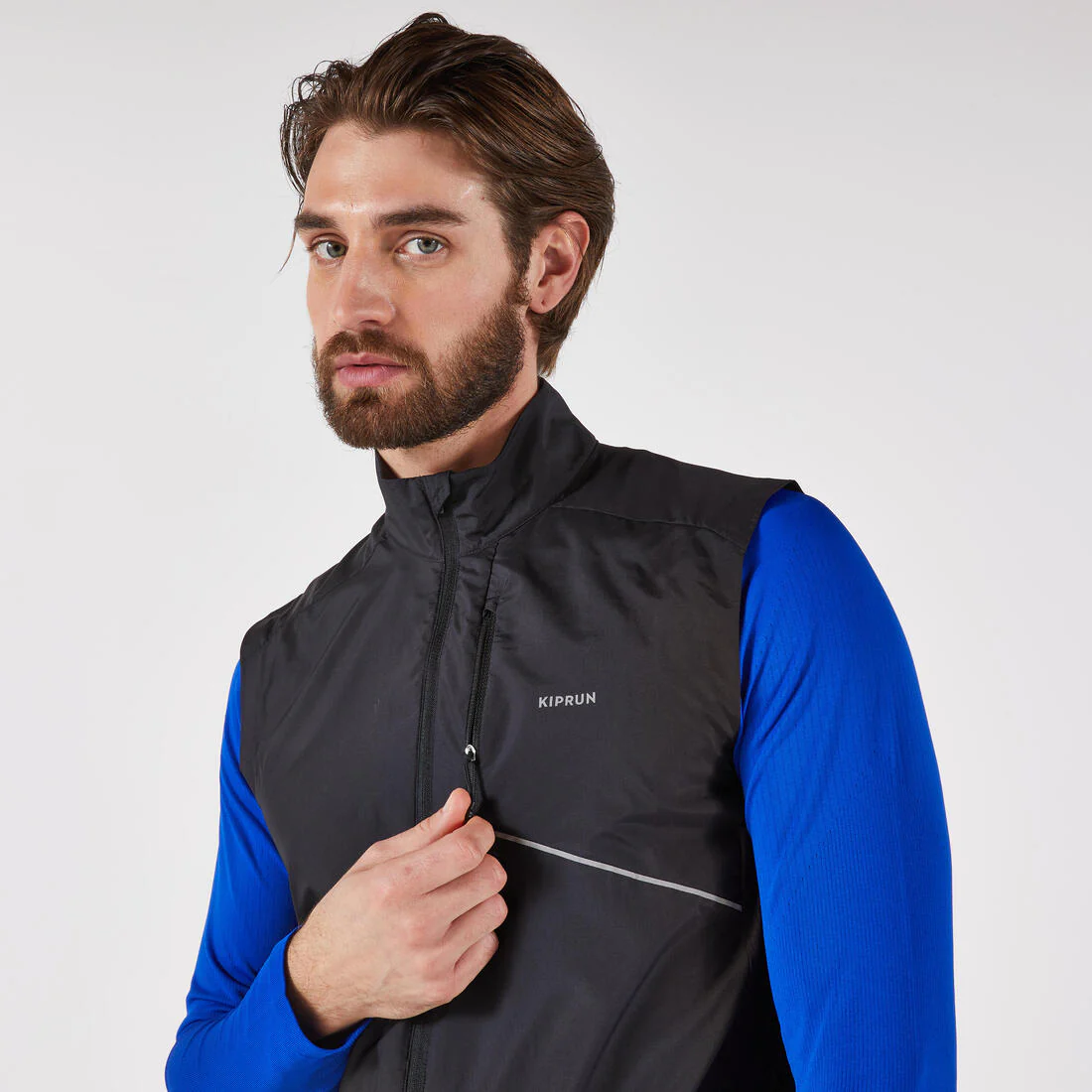 Chaleco cortaviento de running Hombre - KIPRUN Run 500 Negro - Image 9