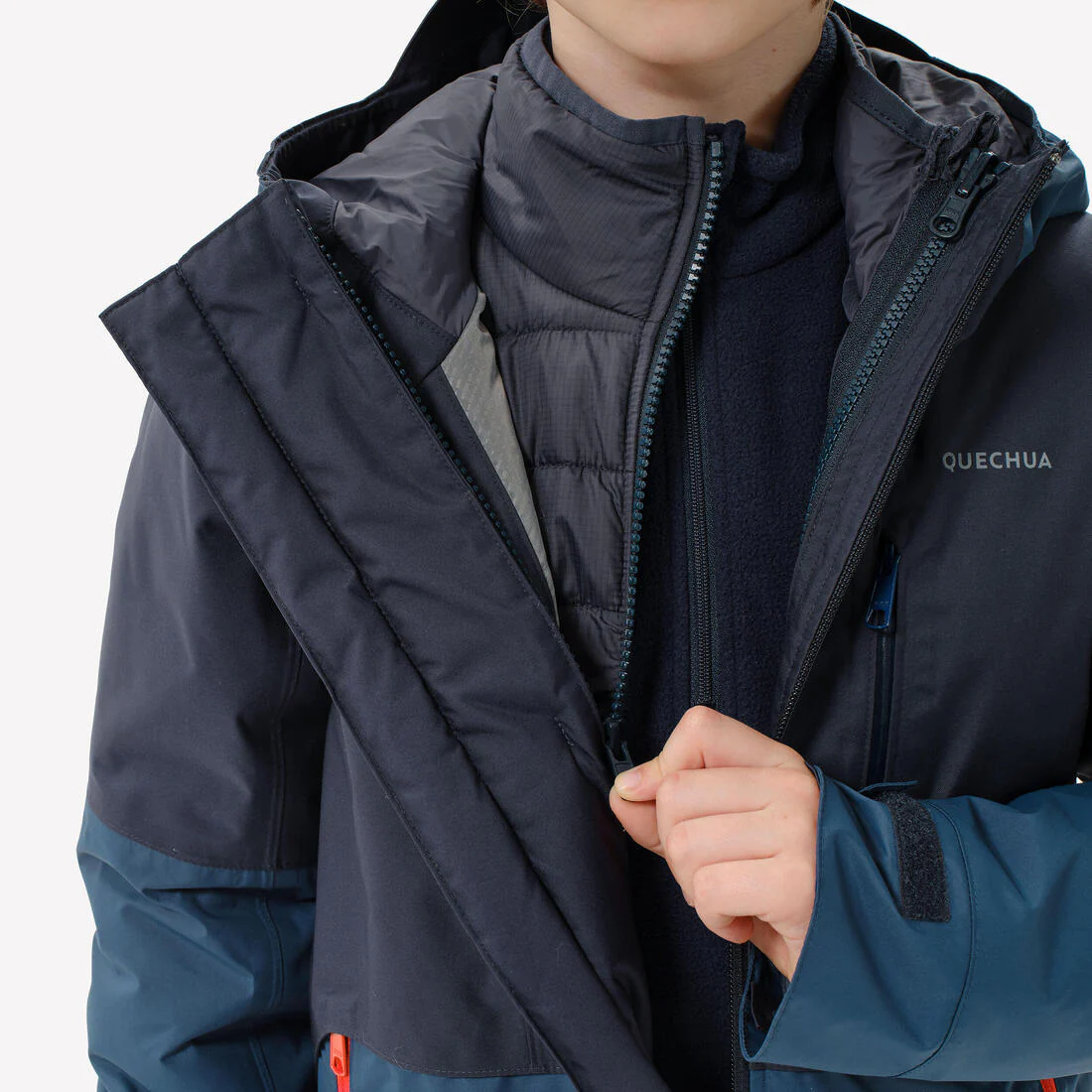 Chaqueta 3en1 de montaña y nieve impermeable Niños 7-15 años Quechua MH500 - Image 6